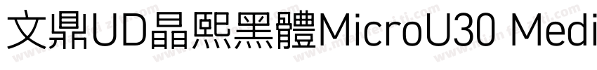 文鼎UD晶熙黑體MicroU30 Medium字体转换